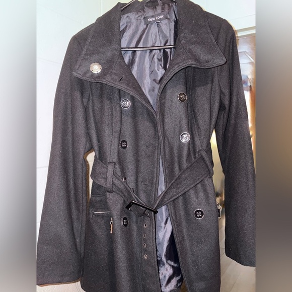 New Look Black Belted Trench Coat| Classic Fall Jacket - Picture 1 of 4